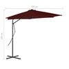 vidaXL Garden Parasol with Steel Pole Bordeaux Red 300x230 cm