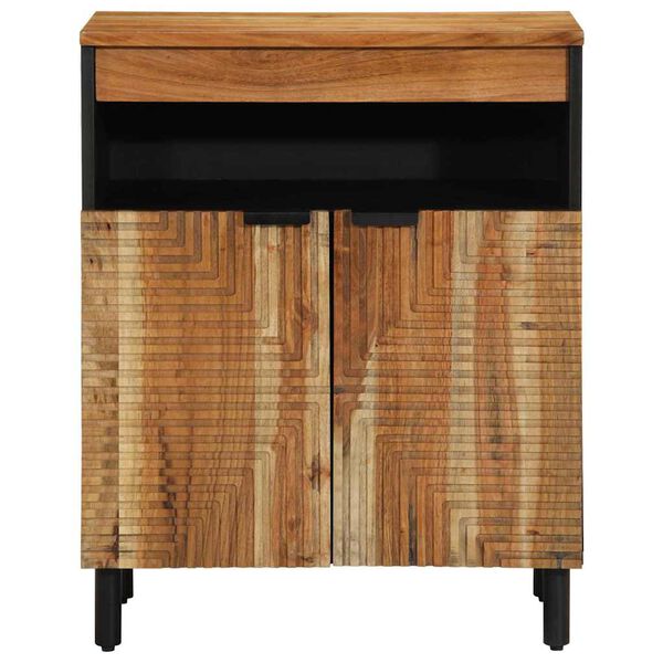 vidaXL Sideboard with Door Natural 60 x 33.5 x 75 cm Solid Acacia Wood