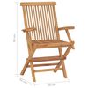 vidaXL Folding Garden Chairs 6 pcs Solid Teak Wood