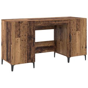 vidaXL Desk with Storage Old Wood 140 x 50 x 75 cm Engineered Wood