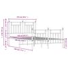 vidaXL Metal Bed Frame without Mattress with Footboard White 120x190cm