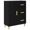vidaXL Highboard Black Oak 69.5 x 34 x 180 cm Engineered Wood