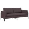 vidaXL 3-Seater Sofa Dark Brown 222 x 81 x 89 cm Fabric