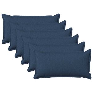 vidaXL Cushion Cover 6 pcs HOUTEN Blue 40 x 80 cm Faux Linen