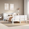 vidaXL Bookcase Bed without Mattress White 120x200cm Solid Wood Pine