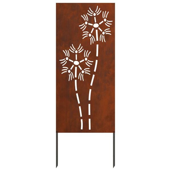 vidaXL Garden Privacy Screen Rusty 50 x 140 cm Weathering Steel