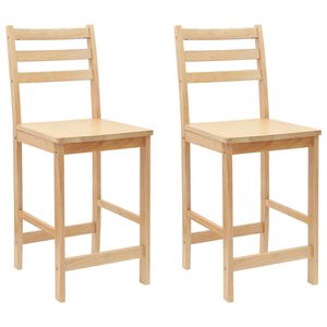 vidaXL Dining Chairs 2 pcs Natural 40 x 47.5 x 99.5 cm