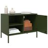 vidaXL TV Cabinets 2 pcs Olive Green 68x39x50.5 cm Steel