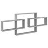vidaXL Wall Shelf Grey Sonoma 130 x 10 x 50 cm Engineered Wood