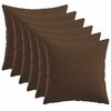 vidaXL Cushion with Pillow HEERLEN 6 pcs Brown Fabric