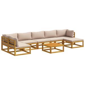 vidaXL Sofa Set 8 pcs Natural Solid Acacia Wood