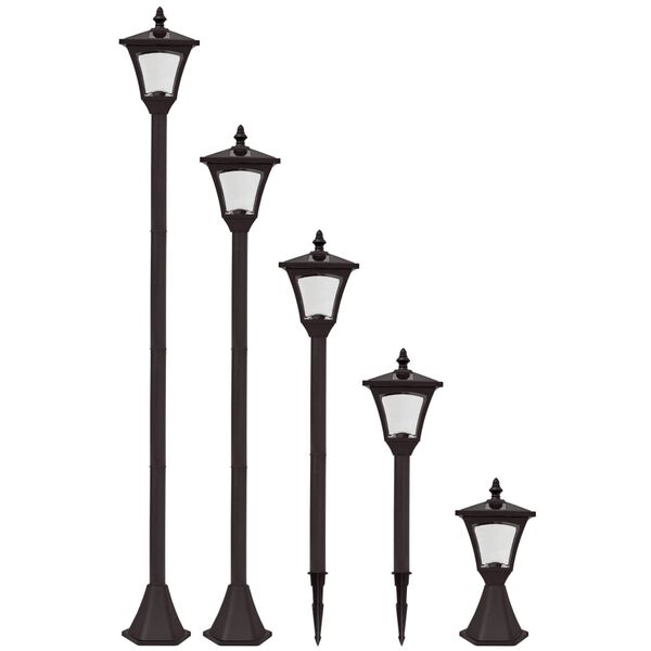 Luxform Solar LED Garden Post Light Casablanca Black 31159