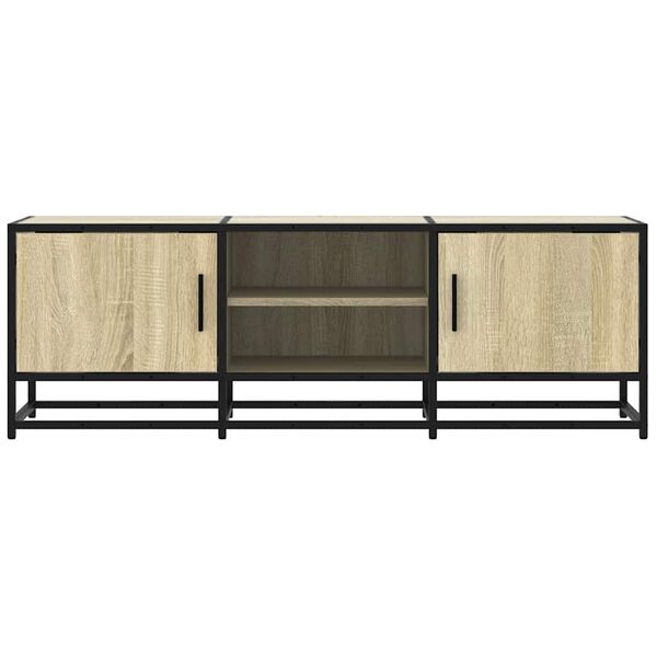 vidaXL TV Cabinet Sonoma Oak 120x35x41 cm Engineered Wood and Metal