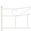 vidaXL Bed Frame without Mattress White Metal 180x200 cm Super King