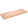 vidaXL Wall Shelf Light Brown 140x50x(2-6) cm Treated Solid Wood Oak
