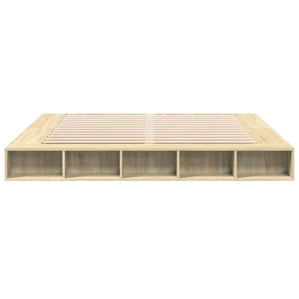 vidaXL Bed Frame without Mattress Sonoma Oak 180x200 cm Super King