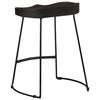 vidaXL Bar Stools 2 pcs Black 46x38x52 cm Solid Wood Mango