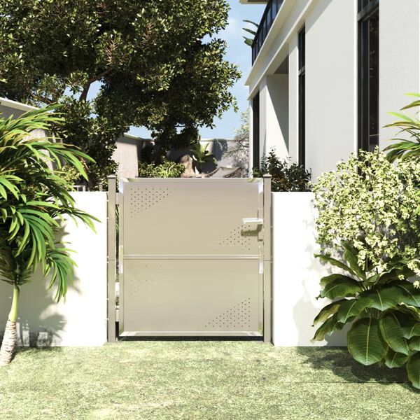 vidaXL Garden Gate 100x100 cm Stainless Steel