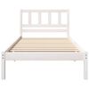 vidaXL Bed Frame with Headboard White 80 x 200 cm Solid Pine Wood
