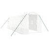 vidaXL Greenhouse with Steel Frame White 12 m² 6x2x2 m