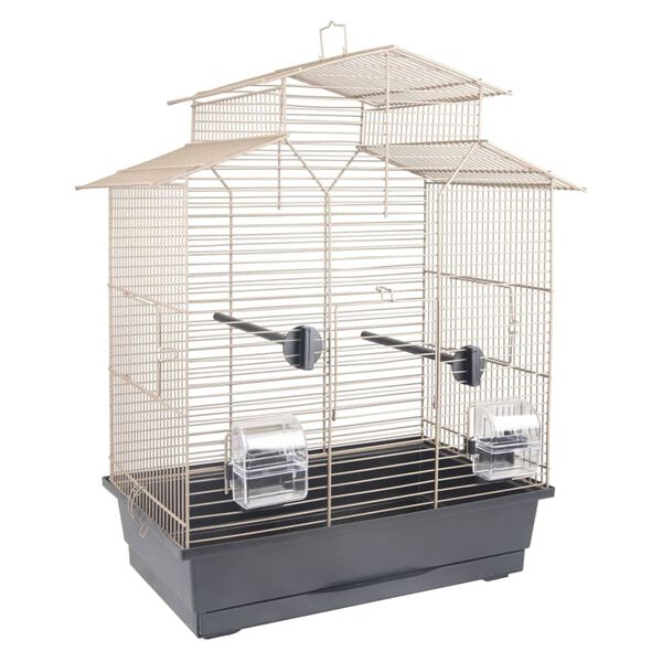 FLAMINGO Parakeet Cage Numfor 1 51x30x60 cm Metallic Taupe