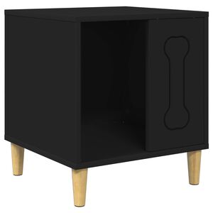 vidaXL Dog House Black 44 x 42 x 49 cm Engineered Wood
