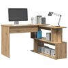 vidaXL Corner Desk Artisan Oak 200.5x50x76 cm Engineered Wood