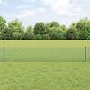 vidaXL Fence with Post Green 0.4 x 10 m Steel and PVC