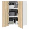 vidaXL Hanging Cabinet Sonoma Oak and White 57 x 57 x 80 cm