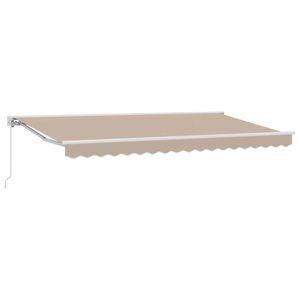 vidaXL Awning Frame Beige 400 x 200 cm Polyester with PU coating