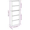 vidaXL Shoe Cabinet with Mirror 5-Layer High Gloss White 63x17x169.5 cm