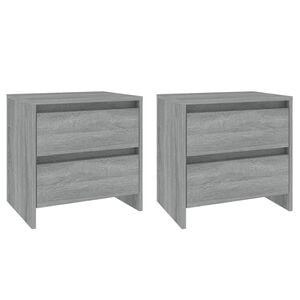 vidaXL Bedside Cabinets 2 pcs Grey Sonoma 45x34.5x44.5 cm Engineered Wood