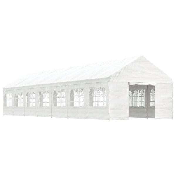 vidaXL Gazebo with Roof White 15.61x4.08x3.22 m Polyethylene