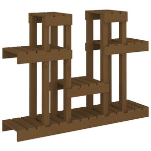 vidaXL Plant Stand Honey Brown 104,5x25x77,5 cm Solid Wood Pine