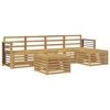 vidaXL Outdoor Sofa Set 6 pcs White Solid Acacia Wood