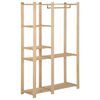 vidaXL Clothes Rack | Natural pinewood | Solid pinewood | 110 x 38 x 170 cm