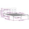 vidaXL Bed Frame with Headboard Brown 160 x 200 cm Solid Pine wood