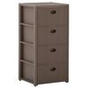 vidaXL 4-Drawer Chest Taupe 40x40x80 cm