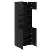 vidaXL Storage Cabinet Black Oak 80 x 42.5 x 225 cm Engineered Wood