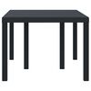 vidaXL Garden Dining Table Anthracite 150 x 100 x 73 cm Poly Rattan