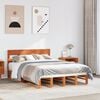 vidaXL Bed Frame without Mattress Wax Brown 140x200 cm Solid Wood Pine