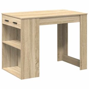 vidaXL Desk with Drawer and Shelf Sonoma Oak 102x62x77.5 cm