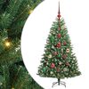 vidaXL Artificial Hinged Christmas Tree Green 120 cm PVC and Metal