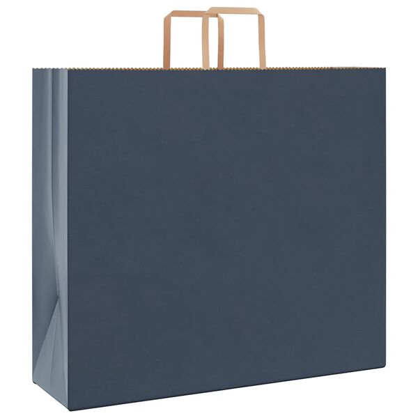 vidaXL Paper Bags 250 pcs with Handles Blue 54x15x49 cm