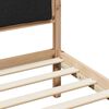 vidaXL Bed Frame with Headboard Black 90 x 190 cm Solid Pine Wood