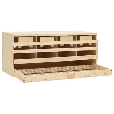 vidaXL Chicken Laying Nest 4 Compartments 106x40x45 cm Solid Pine Wood