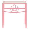 vidaXL Bedside Cabinets 2 pcs Pink and Transparent Metal and Glass
