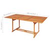 vidaXL 7 Piece Garden Dining Set Solid Teak Wood