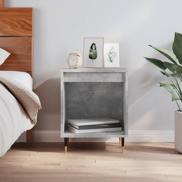 vidaXL Bedside Cabinet Concrete Grey 40x35x50 cm Engineered Wood