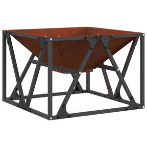 vidaXL Fire Pit Brown 50 x 50 x 35 cm Weathering Steel